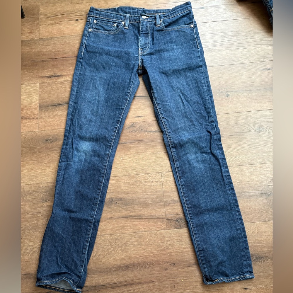 Levi's 511 Slim Fit Jeans Mens 32x34 Blue Denim Stretch - Picture 2 of 4